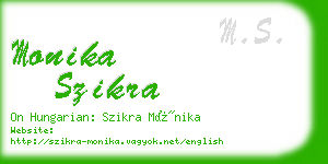 monika szikra business card